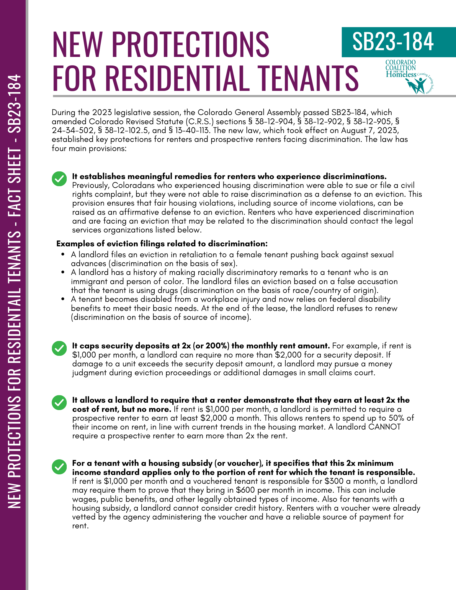 cover page of SB184 overview sheet